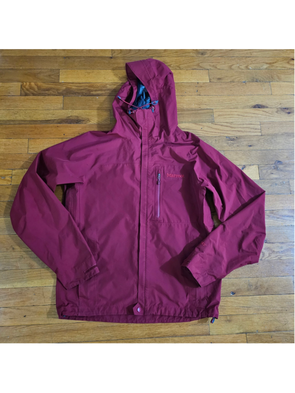 Marmot Gore-Tex Mens M Red Waterproof Hooded Rain Jacket K40330
